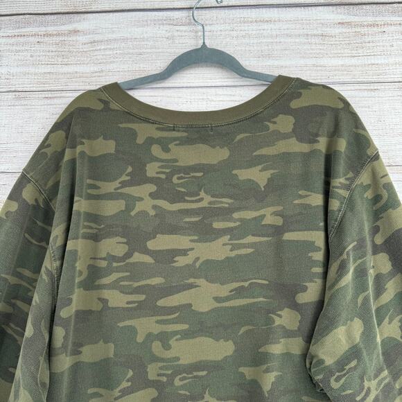 Sanctuary Camouflage Oversized Boxy Sweatshirt Womens Large Green Camo - Picture 4 of 13